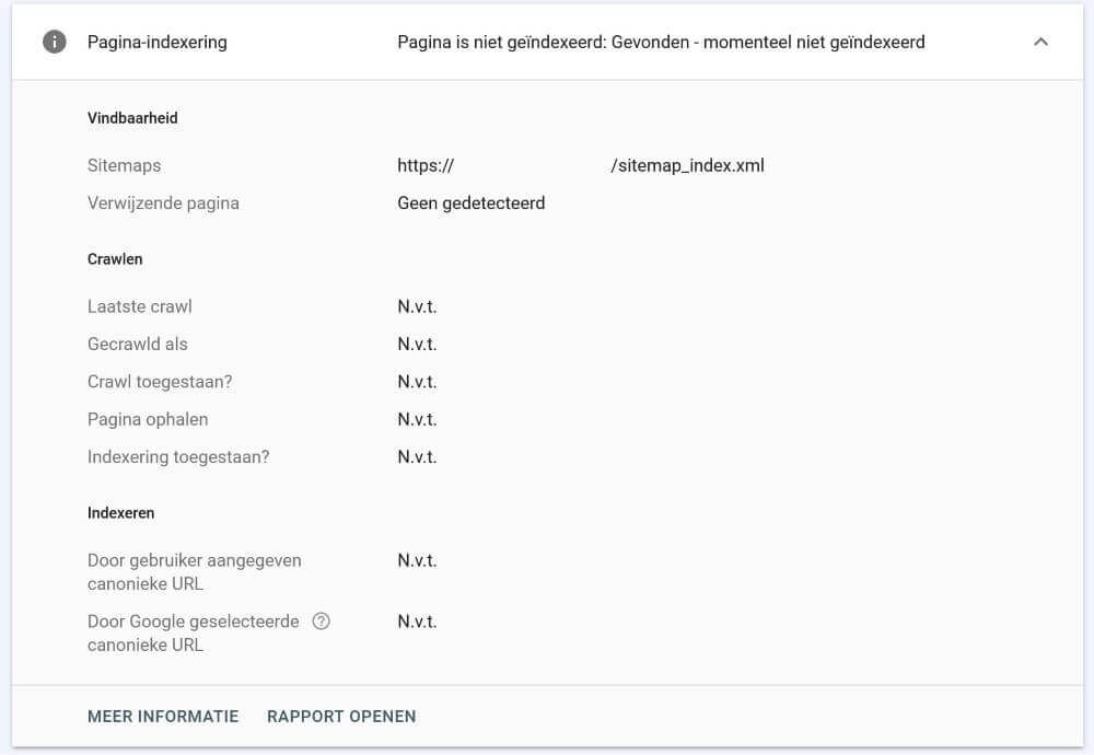 Pagina indexering